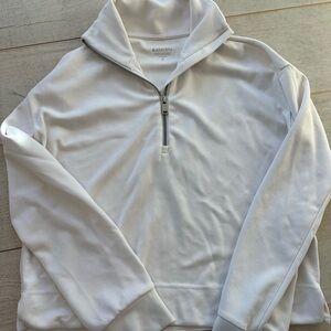 Athleta Seasoft Off-White Zip Pullover